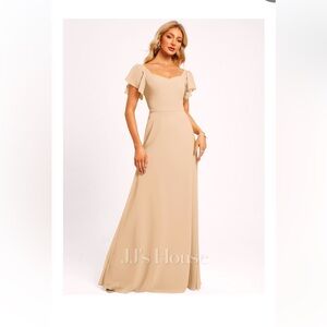 Champagne bridesmaid dress